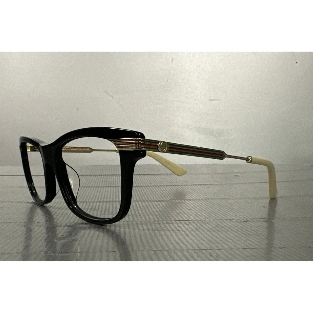 GUCCI GG 05240- 001 Black/gold  Square 52-17-140 Frames Beautiful Frames Only